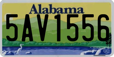 AL license plate 5AV1556
