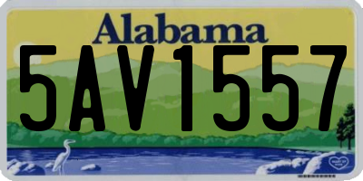 AL license plate 5AV1557