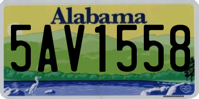 AL license plate 5AV1558