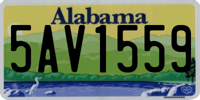AL license plate 5AV1559