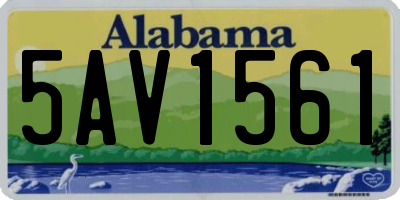 AL license plate 5AV1561