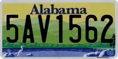 AL license plate 5AV1562