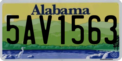 AL license plate 5AV1563