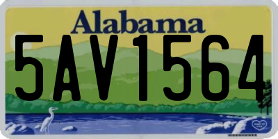 AL license plate 5AV1564