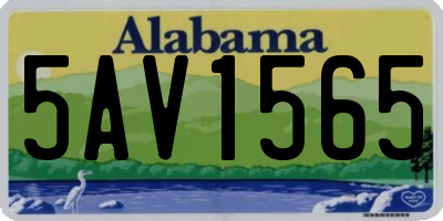 AL license plate 5AV1565