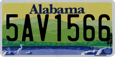 AL license plate 5AV1566