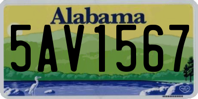 AL license plate 5AV1567