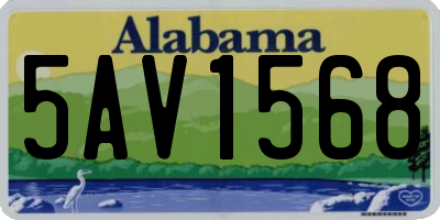 AL license plate 5AV1568