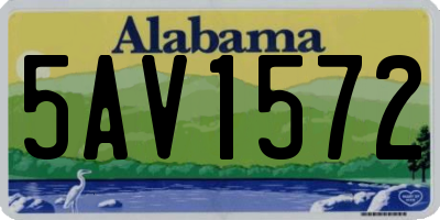 AL license plate 5AV1572