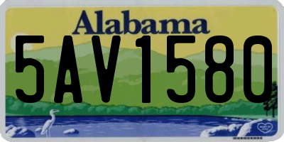AL license plate 5AV1580