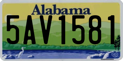AL license plate 5AV1581