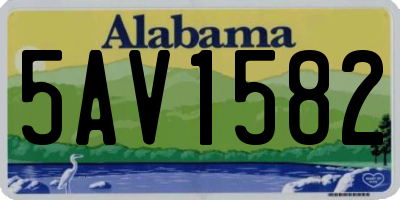 AL license plate 5AV1582