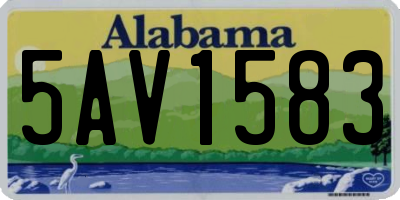 AL license plate 5AV1583