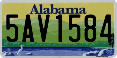 AL license plate 5AV1584