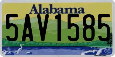 AL license plate 5AV1585