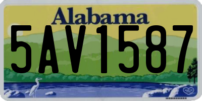 AL license plate 5AV1587
