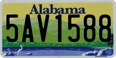 AL license plate 5AV1588