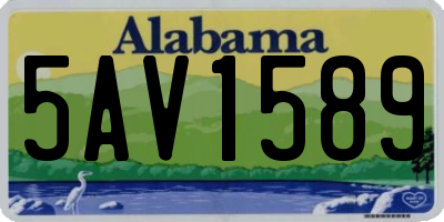 AL license plate 5AV1589