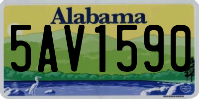 AL license plate 5AV1590