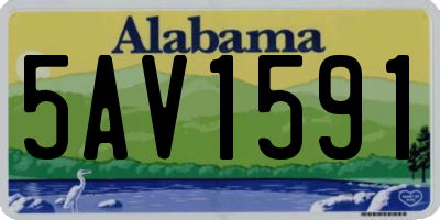 AL license plate 5AV1591