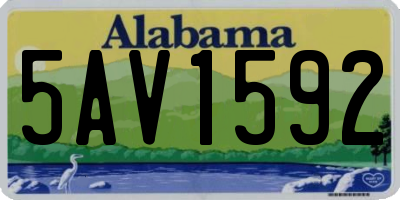 AL license plate 5AV1592