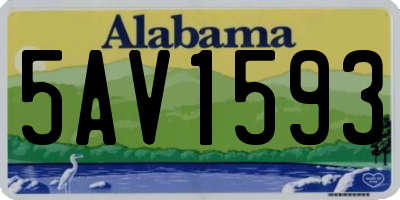 AL license plate 5AV1593
