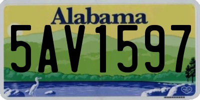 AL license plate 5AV1597