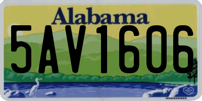 AL license plate 5AV1606