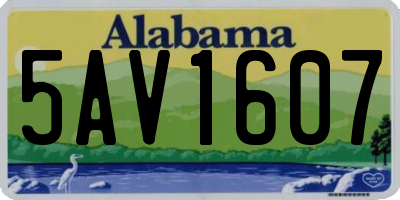 AL license plate 5AV1607