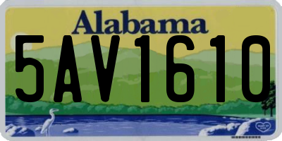 AL license plate 5AV1610