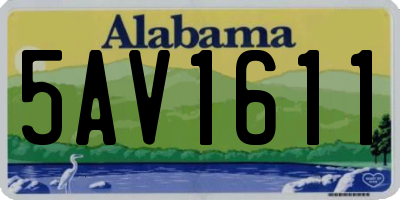 AL license plate 5AV1611