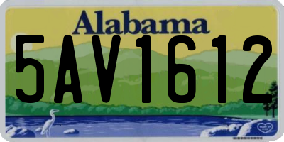 AL license plate 5AV1612