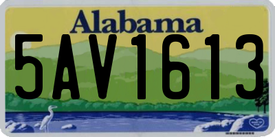 AL license plate 5AV1613