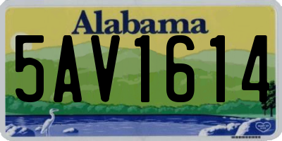 AL license plate 5AV1614