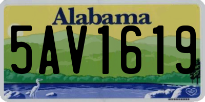 AL license plate 5AV1619