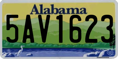 AL license plate 5AV1623