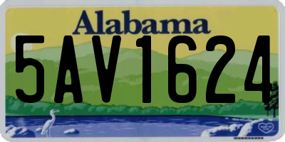 AL license plate 5AV1624