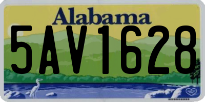 AL license plate 5AV1628
