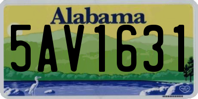AL license plate 5AV1631