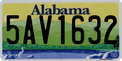 AL license plate 5AV1632