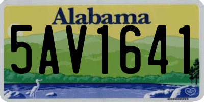 AL license plate 5AV1641