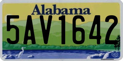 AL license plate 5AV1642