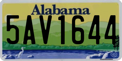 AL license plate 5AV1644