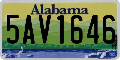 AL license plate 5AV1646