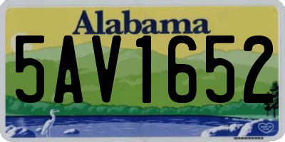 AL license plate 5AV1652