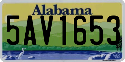 AL license plate 5AV1653