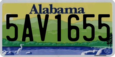 AL license plate 5AV1655