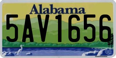 AL license plate 5AV1656