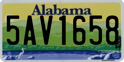 AL license plate 5AV1658