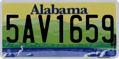 AL license plate 5AV1659